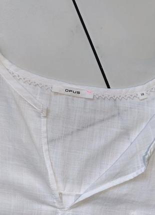 Женская белая котоновая рубашка блузка туника opus 38 s (42-44)7 фото