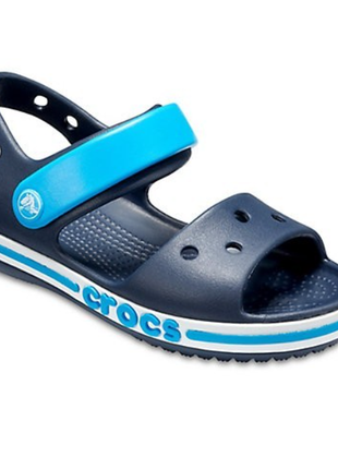Сандалі на хлопчика crocs bayaband sandal navy с6 23 темно-синій, 23-24 розмір 14 см