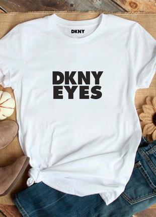 Женская футболка dkny дкну белая жіноча футболка дкну біла3 фото