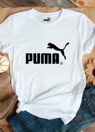 Жіноча футболка puma пума біла жіноча футболка пума біла1 фото