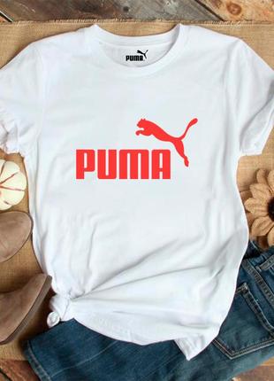 Жіноча футболка puma пума біла жіноча футболка пума біла8 фото