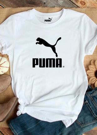 Женская футболка puma пума белая жіноча футболка пума біла5 фото