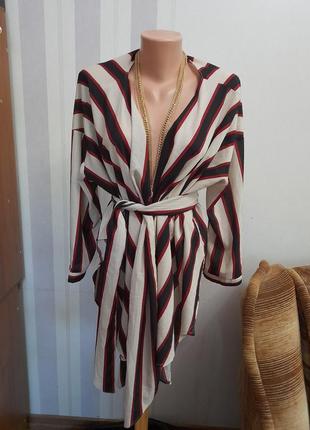 Блузка накидка сорочка в смужку