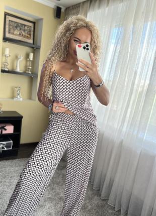 Брючний Костюм літній прогулянковий майка штани