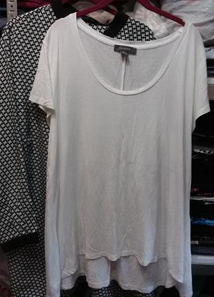 Біла футболочка з подовженою спинкою 14 розміру1 фото