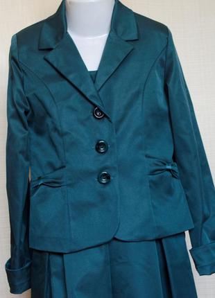 Шкільний жекет\ зелений шкільний піджак