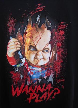 Мега крута футболка chucky wanna play? (чакі дитячі ігри)2 фото