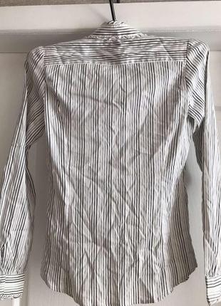 Блуза сорочка в смужку стильна бренд sisley оригінал2 фото