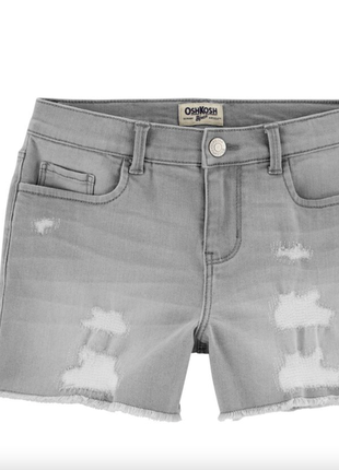 Джинсові шорти з ефектом потертості, денім oshkosh b'c gosh. distressed denim shorts5 фото