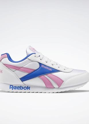 Кросівки reebok білі оригінал синя рожева смужка англія8 фото