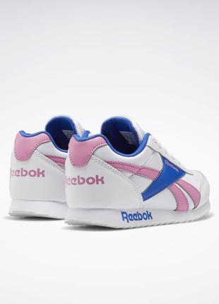 Кросівки reebok білі оригінал синя рожева смужка англія7 фото