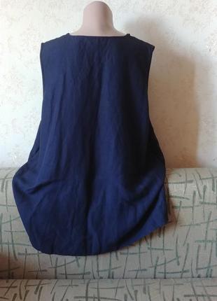 Льняна туніка блуза льон майка бохо італія2 фото