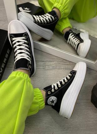 Жіночі кеди converse chuck taylor move high top 😍9 фото