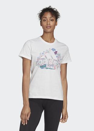 Футболка женская adidas no cavity mid face and back black women fj5024