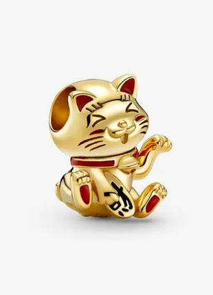 Шарм shine кіт удачі манэки-неко пандора срібло 925