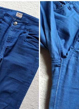 Голубые джинсы брюки унисекс, размер с-м (34-36).6 фото
