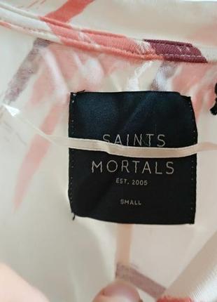 Женская удлинённая футболка с разрезами  вискоза saint&mortals швеция оригинал7 фото