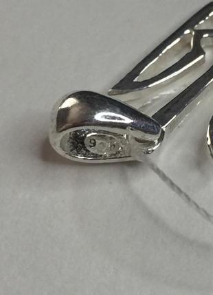 Серебряный кулон на цепочку браслет подвеска тризуб трезубец герб украины украина...