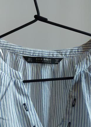 Смугаста блузка zara basic5 фото