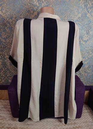 Женска блуза в полоску большой размер батал 54/46 блузка блузочка6 фото