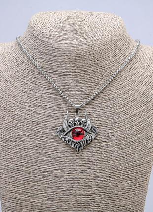 Кулон на цепочке  "глаз демона" око демона стиль панк гот