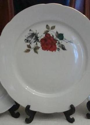 Набор роза блюдо тарелки 6 шт фарфор kahla германия состояние ! №т835 фото