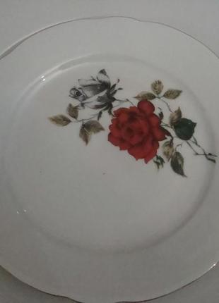 Набор роза блюдо тарелки 6 шт фарфор kahla германия состояние ! №т837 фото