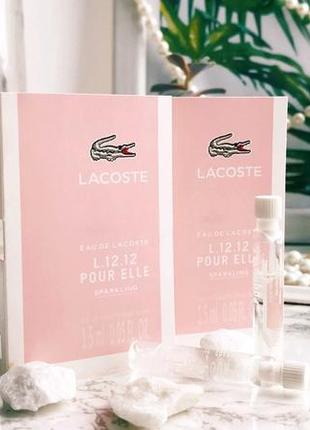 Lacoste eau de l.12.12 sparkling💥оригинал 2 мл отливант распив затест игристый