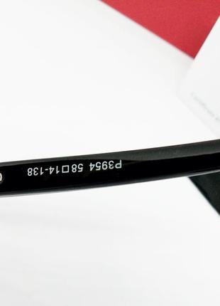 Prada модные мужские солнцезащитные очки черные поляризированные в металле7 фото