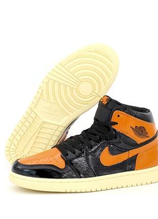 Чоловічі кросівки nike air jordan 1 mid black orange 41-42