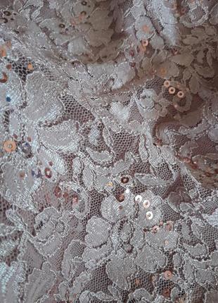 Чарівна нюдова мереживна літня блуза з баскою new look6 фото
