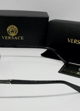 Versace модні чоловічі сонцезахисні окуляри чорні в металі поляризированные3 фото