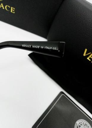 Versace модні чоловічі сонцезахисні окуляри чорні в металі поляризированные5 фото