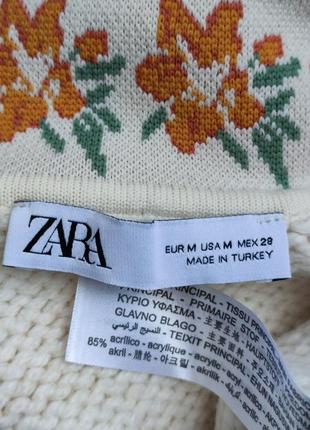 Светр, кардиган zara з вишивкою та застібкою на гудзики7 фото