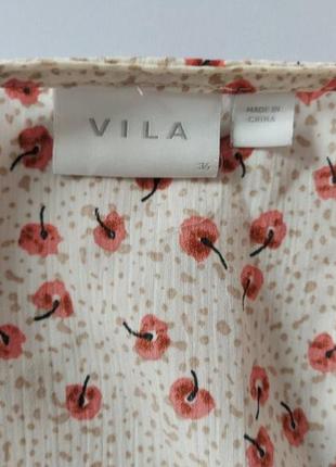 Платье короткое с запахом vila rest vidisa в цветочный принт6 фото