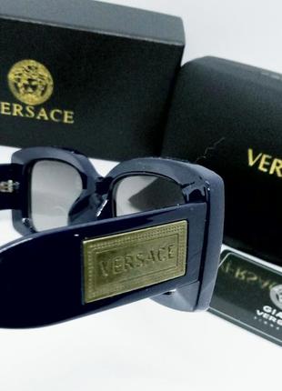 Очки в стиле versace модные женские солнцезащитные очки синие линзы сине фиолетовые зеркальные8 фото