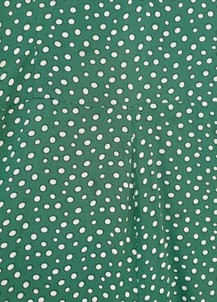 Зелена сукня в горошок5 фото