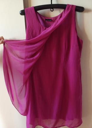 Трендова шовкова асиметрична сукня плаття фрезового кольору від бренду  bodyflirt5 фото