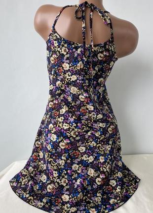 Платье сарафан в цветочный принт на завязках new look2 фото