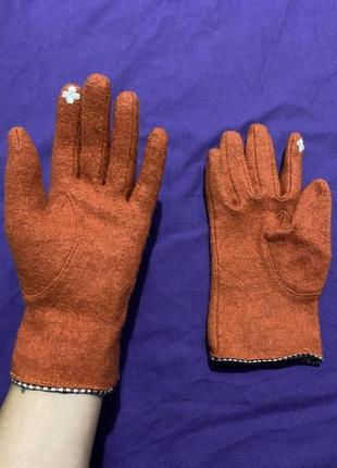Рукавички вовняні 80% з відгуком на сенсорний екран сенсорний палець шерсть, вовна рукавички бантик2 фото
