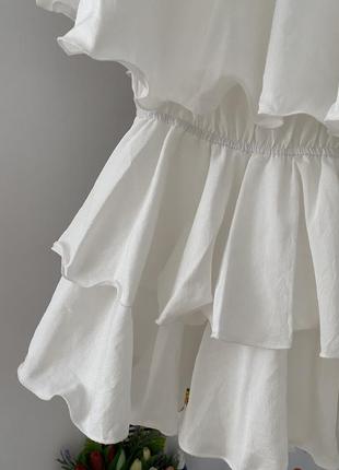Нарядное милое белое платье cameo rose2 фото