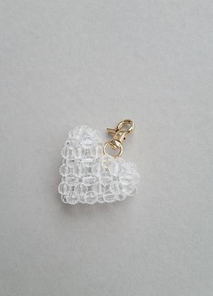 Брелок серце прозорий