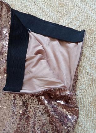 Коротка яркая юбка в пайетках, размер евро 383 фото
