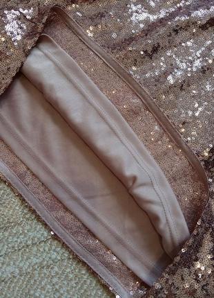 Коротка яркая юбка в пайетках, размер евро 387 фото