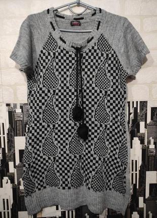 Стильная, теплая туника- платье