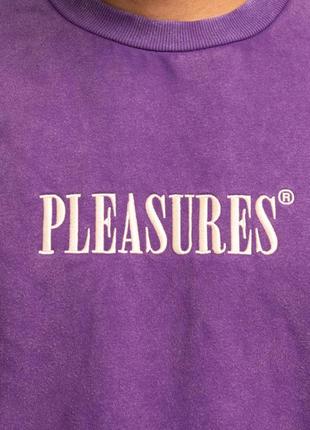 Кофта pleasures sour washed crewneck purple5 фото