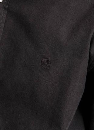 Рубашка чоловіча carhartt wip longsleeve bolton shirt black6 фото