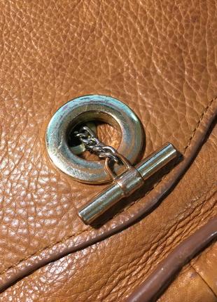 Сумка zara leather messenger bag with golden clasp5 фото