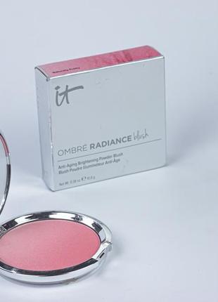 Румяна it cosmetics ombre radiance blush anti-aging brightening powder blush