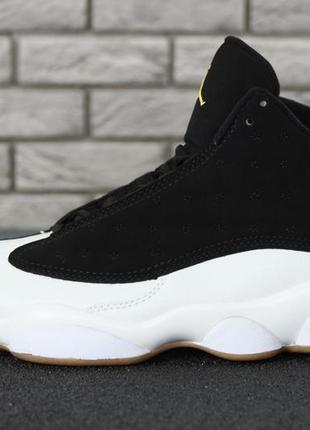 Мужские кроссовки nike air jordan 13 retro black white 41-42-43-44-452 фото